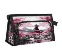 Beauty case da viaggio per donne e uomini, con paesaggi giapponesi, borsa per il lavaggio cosmetico, articoli da toeletta, articoli da toeletta, borsa da doccia organizer, Colore, L, Organizer per