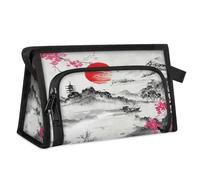 Beauty case da viaggio per donne e uomini con stampa di paesaggi giapponesi borsa per il lavaggio cosmetico borsa da toilette articoli da toeletta borsa da doccia organizer, Colore, L, Organizer per