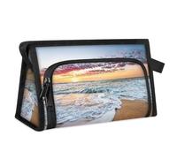 Beauty case da viaggio per donne e uomini, estate all'alba, spiaggia, oceani, borsa per cosmetici, beauty case, articoli da toeletta, borsa da doccia organizer, Colore, L, Organizer per borse