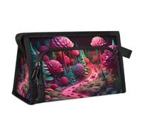 Beauty case da viaggio per donne e uomini, paesaggio magico, foresta, albero, beauty case, articoli da toeletta, borsa da doccia organizer, Colore, L, Organizer per borse