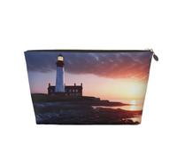 Beauty case da viaggio per donne e uomini The Seaside Lighthouse Makeup Bag di grande capacità borse cosmetiche resistente all'acqua borsa organizer cosmetica, Oro, Taglia unica, Astuccio per trucchi