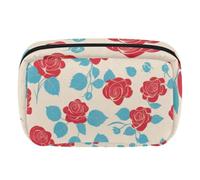 Beauty case da viaggio per donne, grande capacità, organizer per trucchi ampio, borsa per accessori da toeletta, pennelli per accessori da toeletta, fiori colorati, Multicolore 12., taglia unica