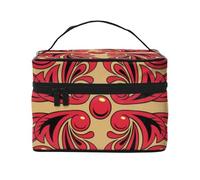 Beauty case da viaggio per donne, impermeabile, pieghevole, regalo per insegnanti, Modello di arte russa, Taglia unica