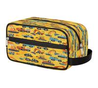 Beauty case da viaggio per donne, uomini, bambini, ragazze, ragazzi, veicoli di ingegneria, borsa da bagno, trousse per articoli da toeletta, cosmetici, articoli da toeletta, organizer per doccia,