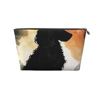 Beauty case da viaggio per donne uomini ombra di cane borsa per il trucco borsa cosmetica di grande capacità borsa organizer cosmetica resistente all'acqua, Argento, Taglia unica, Astuccio per trucchi