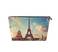 Beauty case da viaggio per donne uomini Wonders of The World Makeup Bag di grande capacità borse cosmetiche resistente all'acqua borsa organizer cosmetica, Argento, Taglia unica, Astuccio per trucchi