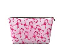 Beauty case da viaggio per la consapevolezza del cancro al seno, borsa per cosmetici da viaggio, borsa per il trucco da donna, organizer per trucchi in pelle, graziosa borsa per il trucco, Oro, Taglia