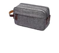 Beauty Case Da Viaggio Pochette cosmetica da viaggio a doppio strato for esterni Uomo Donna Kit toilette for il lavaggio Borsa for organizer for beauty case for trucco(Gray)
