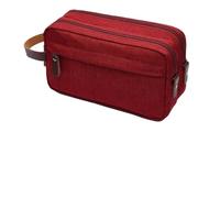 Beauty Case Da Viaggio Pochette cosmetica da viaggio a doppio strato for esterni Uomo Donna Kit toilette for il lavaggio Borsa for organizer for beauty case for trucco(Red)