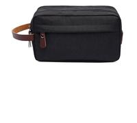 Beauty Case Da Viaggio Pochette cosmetica da viaggio a doppio strato for esterni Uomo Donna Kit toilette for il lavaggio Borsa for organizer for beauty case for trucco(Noir)