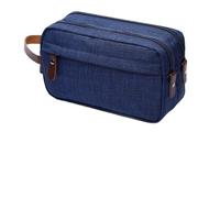 Beauty Case Da Viaggio Pochette cosmetica da viaggio a doppio strato for esterni Uomo Donna Kit toilette for il lavaggio Borsa for organizer for beauty case for trucco(Blue)