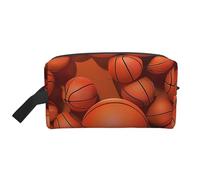 Beauty case da viaggio portatile con stampa di onde del mare e tramonto con spiaggia Maui Hawaii, borsa da viaggio impermeabile, borsa organizer per la palestra e la rasatura, borsa per il trucco con
