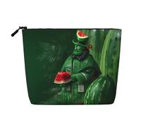 Beauty case da viaggio versatile di Patrick's Watermelon Festival, borsa per trucchi in canapa finta per uso multiplo, organizer per accessori cosmetici, Nero , Taglia unica