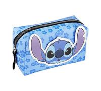 Beauty case Disney, borsa per trucchi, trousse da viaggio, pochette, astuccio, organizer accessori (Stitch)