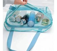 Beauty Case Donna 1Pc Lightweight Mesh Shower Bag With Quick Dry Technology Portable Toiletry Tote For Gym And Travel Outdoor Beach Viaggio(Blue)