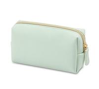 Beauty Case Donna Borsa for il trucco da donna Borsa for il trucco impermeabile in tinta unita Borsa da viaggio for articoli da toeletta Valigetta Trucco (Color : Green, Size : S)