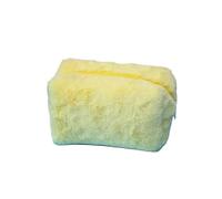Beauty Case Donna Borsa for il trucco in tinta unita con cerniera Borsa for il trucco da viaggio for donna Borsa for il lavaggio Borsa for penne in peluche Valigetta Trucco (Color : Yellow-02)