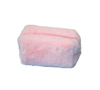 Beauty Case Donna Borsa for il trucco in tinta unita con cerniera Borsa for il trucco da viaggio for donna Borsa for il lavaggio Borsa for penne in peluche Valigetta Trucco (Color : Pink-02)