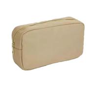 Beauty Case Donna Letter Patch Custom Travel Cosmetic Bag Personalized Nylon Pouch Toiletry Bag Chenille Patch Makeup Toiletries Girl Cosmetic Bag(Khaki,XL)