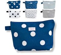 Beauty case donna, Makeup Bag, beauty case trucco organizzatore, astuccio per il trucco donna, Necessaire, Toiletry Bag, borsa trucco, borsa liquida avion, dettagli da regalare, borsa, bianco, A pois