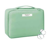 Beauty Case Donna Trucchi Specchio con Double Face Tascabile Pieghevole, Toiletry Make Up Bag per Ragazze, Organizer Cosmetici per Borsa Porta Trucchi da Viaggio