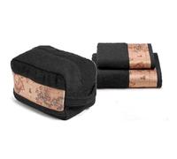 Beauty Case e Coppia Asciugamani 1+1 Geo Classic Alviero Martini 1ª CLASSE Nero