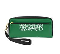 Beauty case elegante con stampa bandiera dell'Arabia Saudita, per donne e ragazze, per cosmetici, articoli da toeletta, scuola, ufficio, viaggi