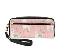 Beauty case elegante con stampa di cactus rosa cammello per donne e ragazze, trousse per cosmetici, articoli da toeletta, scuola, ufficio, viaggi