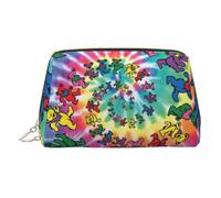 Beauty case elegante da donna con stampa di orso del Ringraziamento che balla, borsa da viaggio per il fine settimana, Oro, Taglia unica, Classico