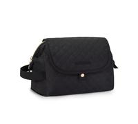 Beauty Case Hanging Travel Toiletry Bag For Women Large Wide-open Cosmetic Make Up Organizer Case For Toiletries(Black)