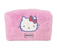 Beauty Case Hello Kitty 18x13x11 cm - Esterno in Peluche, Chiusura Zip, Scomparto Unico Spazioso, Logo Ricamato, Licenza Ufficiale Sanrio Cerdà