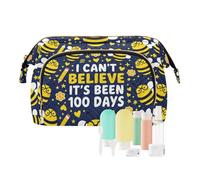 Beauty case I Can't Believe 100 Days Bee Zipper Donne Portamonete per Viaggio Cosmetici