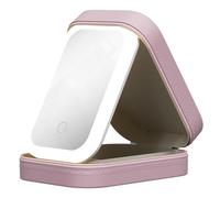 Beauty case illuminato | Organizer portatile per trucchi illuminato con specchio, contenitore antipolvere con manico, per gite, viaggi, tour, beauty case con specchio LED e ruote con LED, Sakura