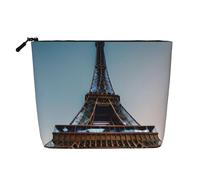 Beauty case impermeabile con stampa della Torre Eiffel di Parigi per le donne Zipper Travel Toiletry Pouch