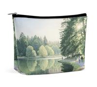 Beauty case impermeabile da viaggio, in pelle PU, Vancouver Stanley Park, piccola valigetta per articoli da toeletta carina, custodia portatile con cerniera per donne e uomini, accessori da viaggio