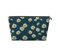 Beauty case in pelle arcobaleno, grande capacità, portatile, da viaggio, adatta per uso quotidiano e in viaggio, Margherita piccola, Taglia unica