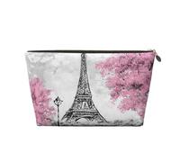 Beauty case in pelle con due gru giapponesi che volano in stile tradizionale, grande capacità, portatile, da viaggio, adatta per l'uso quotidiano e in viaggio, Pittura A Olio Torre Par, Taglia unica