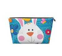 Beauty case in pelle con scimmia, grande capacità, portatile, da viaggio, adatta per uso quotidiano e in viaggio, Primavera Buona Vacanza Pasqua, Taglia unica