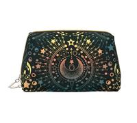 Beauty case in pelle PU per donne, motivo mistico e magico, grande capacità, borsa da viaggio per cosmetici, trousse da toilette organizer per trucchi, Fantasia mistica e magica, Misura unica