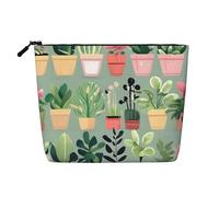 Beauty case in stile canapa con piante bonsai, impermeabile, organizer per cosmetici per articoli da toeletta da viaggio e conservazione quotidiana