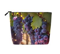 Beauty case in stile canapa, con uva del deserto, impermeabile, organizer per cosmetici per articoli da toeletta da viaggio e per riporre tutti i giorni