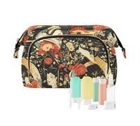 Beauty case in stile giapponese con fata e cerniera, con manico, da donna, portafoglio per contanti, organizer da viaggio