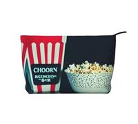 Beauty case in velluto a coste con motivo film Clapboard e Popcorn, Nero , Taglia unica