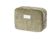 Beauty case multi-sezione da viaggio con scomparti dedicati per tenere in ordine cosmetici e articoli per la cura della pelle (kaki)