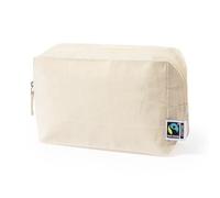 Beauty case Nature in cotone biologico certificato Fairtrade, 180 g/m², 20,5 x 14 x 7,5 cm. certificato Fairtrade (commercio equo e solidale), marrone, Trousse