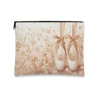 Beauty case per balletto, elegante borsa da viaggio floreale per donne, piccola borsa portatile in tela con cerniera, borsa per la cura della pelle della danza, borsa da toilette per festival di