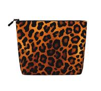 Beauty case per matematica e fisica da donna, portatile, da viaggio, organizer quotidiano con cerniera, Motivo leopardato., Taglia unica