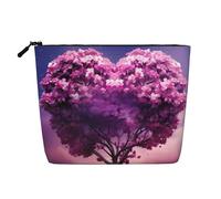 Beauty case per matematica e fisica da donna, portatile, da viaggio, organizer quotidiano con cerniera, Albero di acero a forma di cuore, Taglia unica