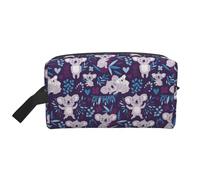 Beauty case per uomini e donne, blu viola rami grigio koala borsa da toilette da viaggio borsa cosmetica, borsa da toilette da appendere borsa da barba per accessori da viaggio