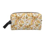 Beauty case per uomini e donne, borsa da toilette retrò anni '70 e '60 con fiori da viaggio borsa cosmetica, borsa da toilette da appendere borsa da barba per accessori da viaggio